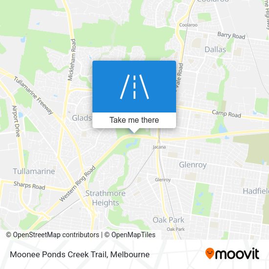 Moonee Ponds Creek Trail map