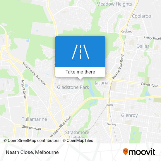 Neath Close map