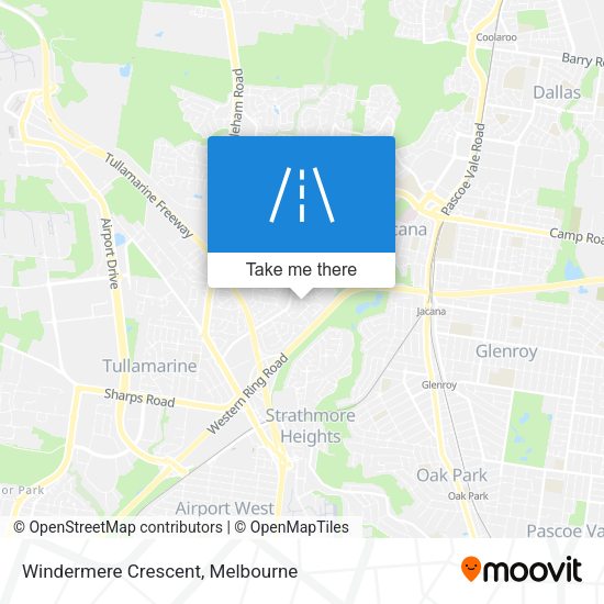 Windermere Crescent map