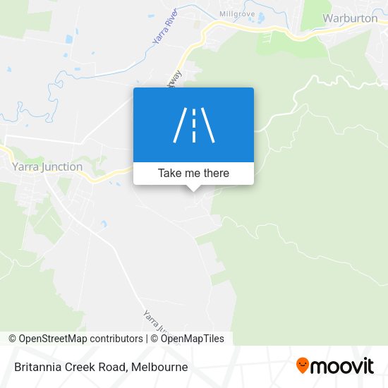 Britannia Creek Road map