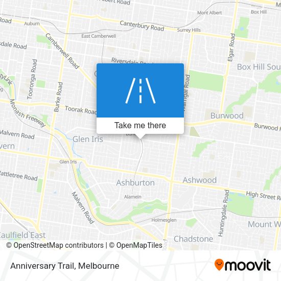 Anniversary Trail map