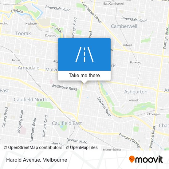 Harold Avenue map