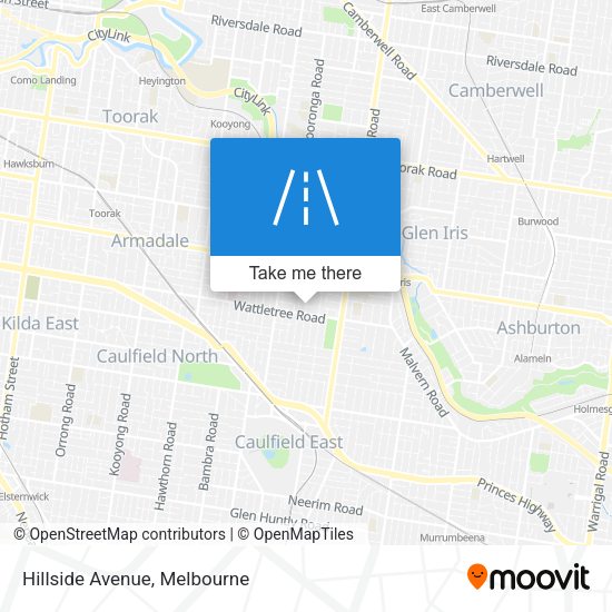Hillside Avenue map