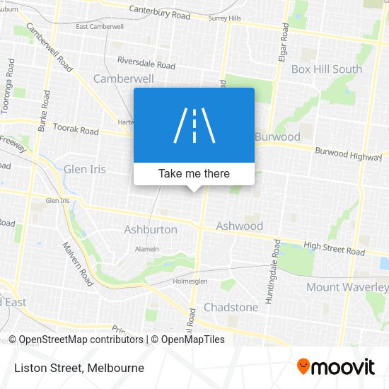 Liston Street map