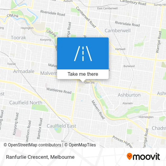 Mapa Ranfurlie Crescent