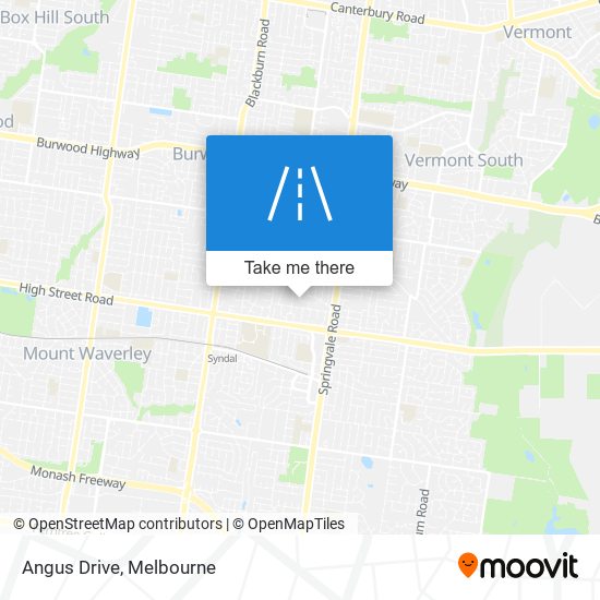 Mapa Angus Drive