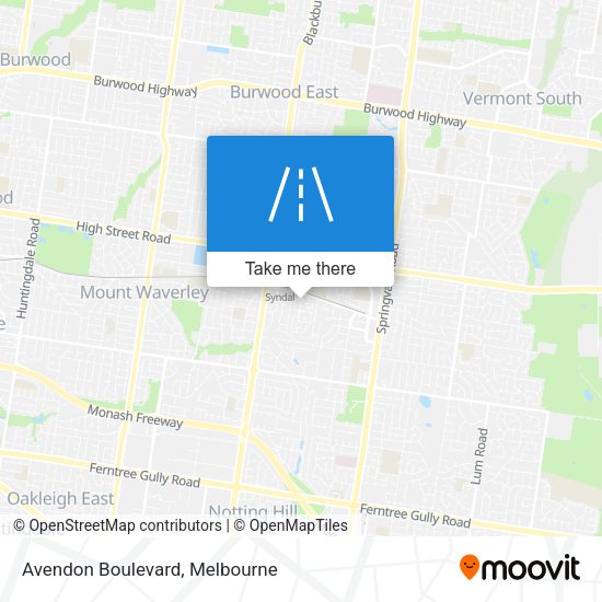 Avendon Boulevard map