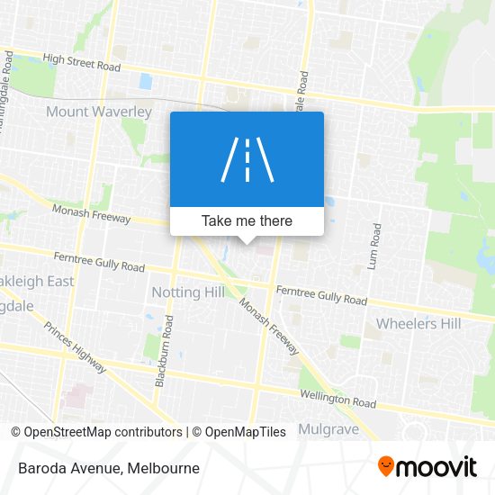 Baroda Avenue map