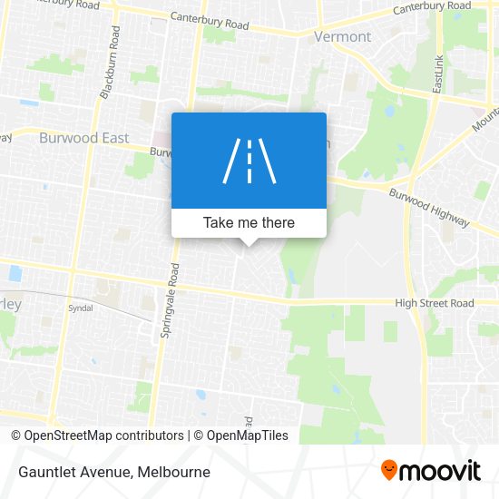 Gauntlet Avenue map