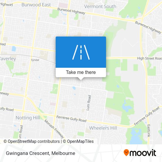 Gwingana Crescent map