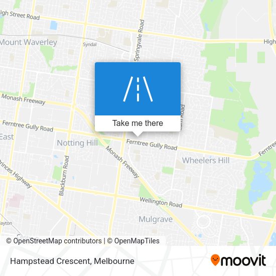 Hampstead Crescent map