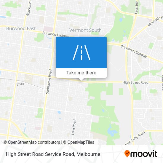 High Street Road Service Road map