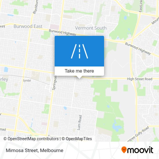 Mimosa Street map