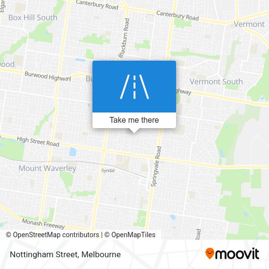 Nottingham Street map