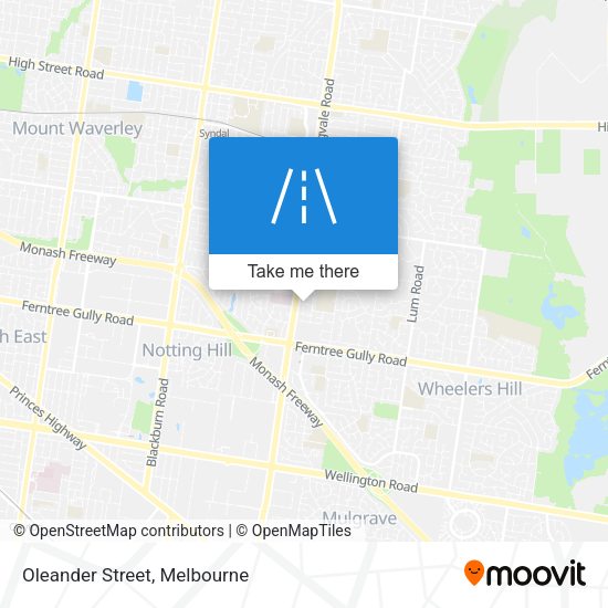 Oleander Street map