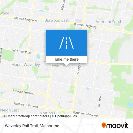 Waverley Rail Trail map