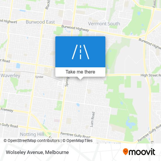 Mapa Wolseley Avenue