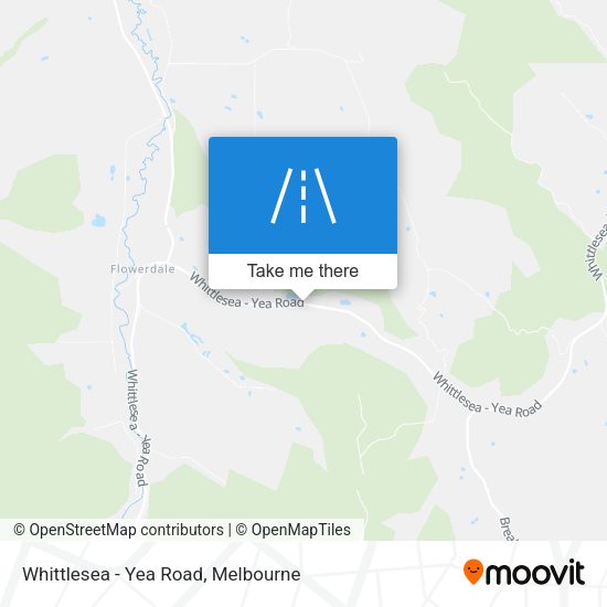 Whittlesea - Yea Road map