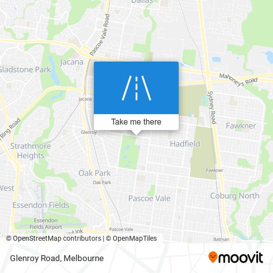 Glenroy Road map