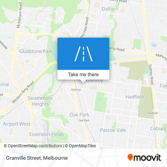 How to get to Granville Street in Glenroy by Bus, Train or Tram?