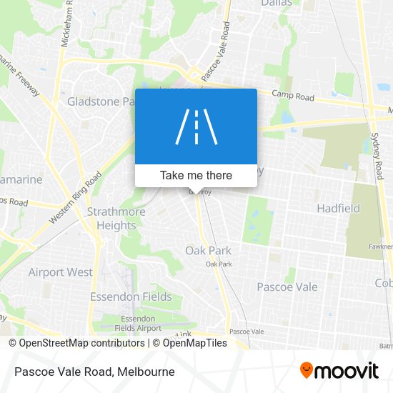 Pascoe Vale Road map