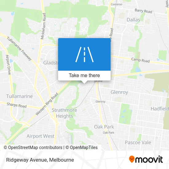 Mapa Ridgeway Avenue