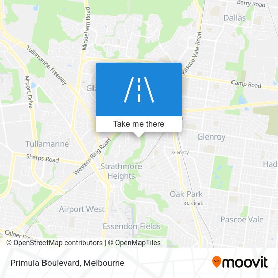 Primula Boulevard map