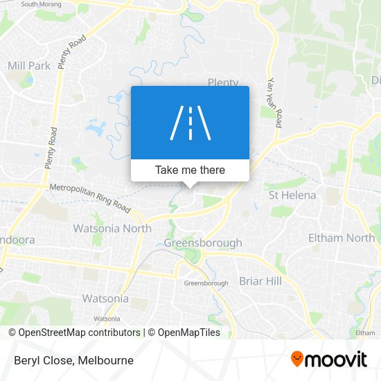 Beryl Close map