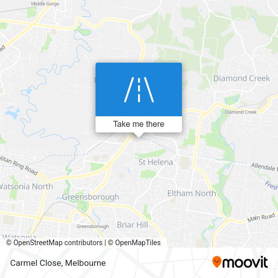 Carmel Close map