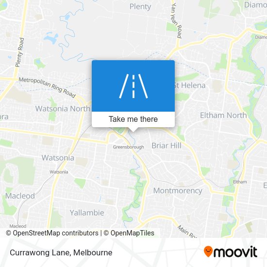Currawong Lane map