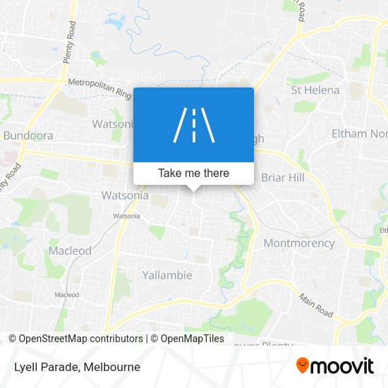 Lyell Parade map