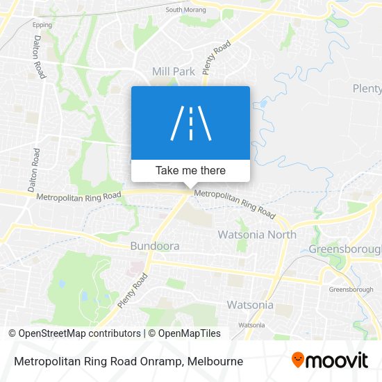 Metropolitan Ring Road Onramp map