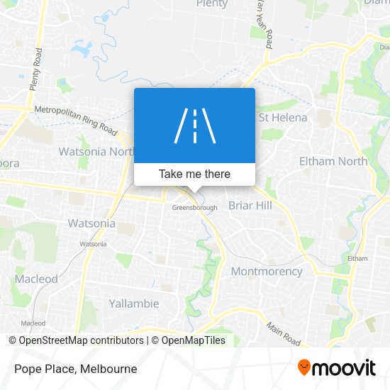 Pope Place map