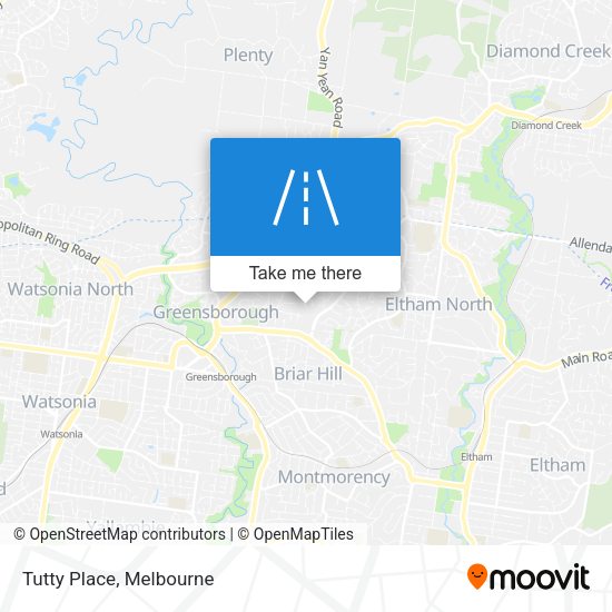 Tutty Place map