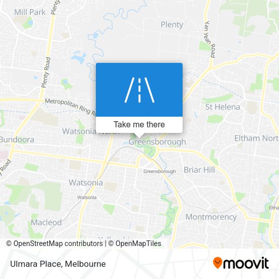 Ulmara Place map