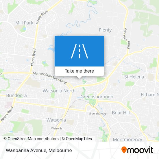 Wanbanna Avenue map