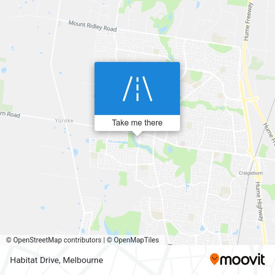 Habitat Drive map