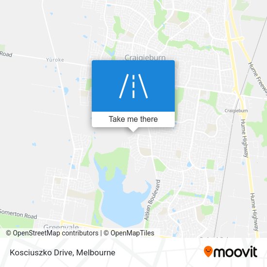Kosciuszko Drive map