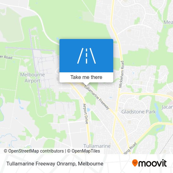 Tullamarine Freeway Onramp map