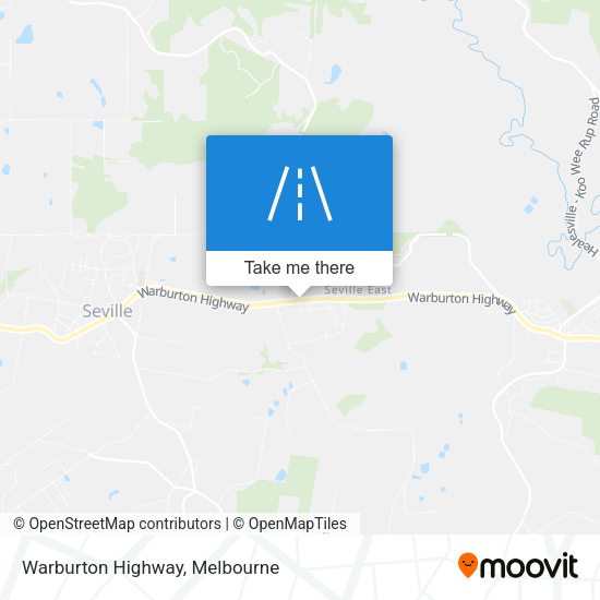 Warburton Highway map