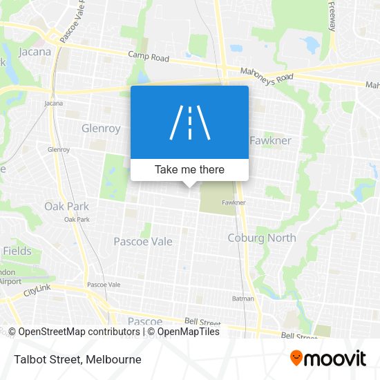 Talbot Street map