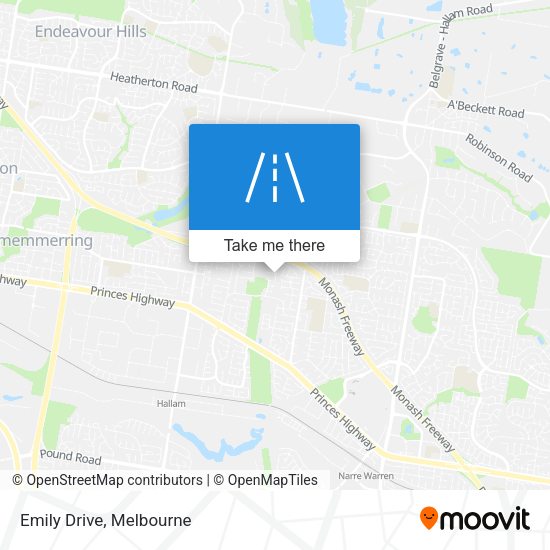 Emily Drive map