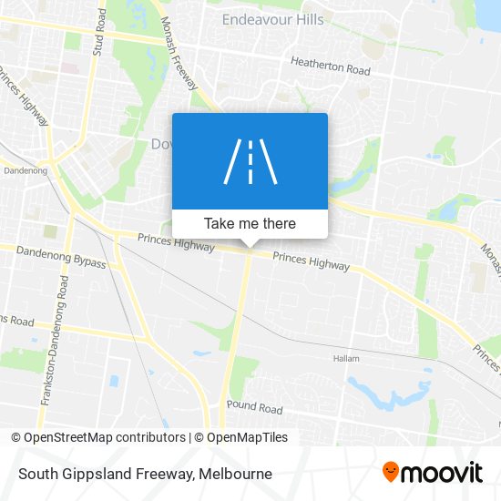 South Gippsland Freeway map