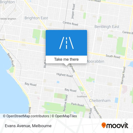 Evans Avenue map