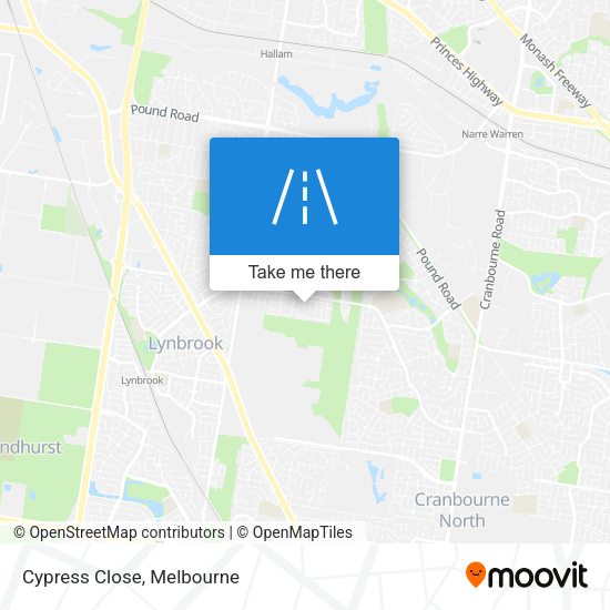 Cypress Close map