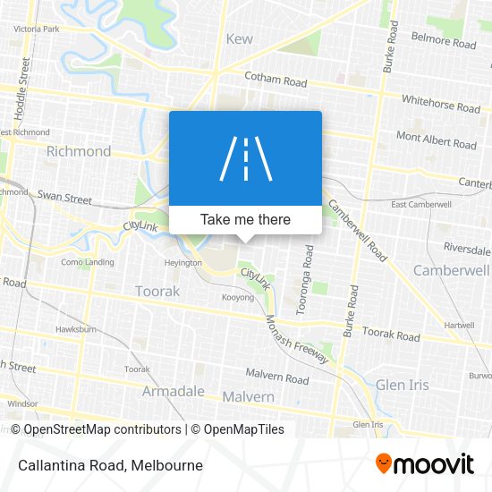 Callantina Road map