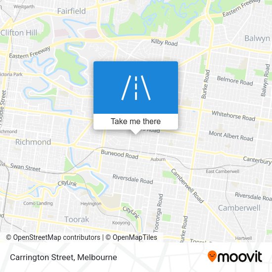 Carrington Street map