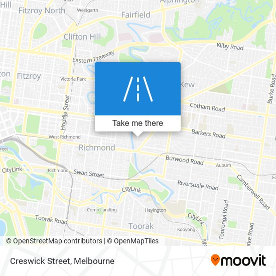 Creswick Street map