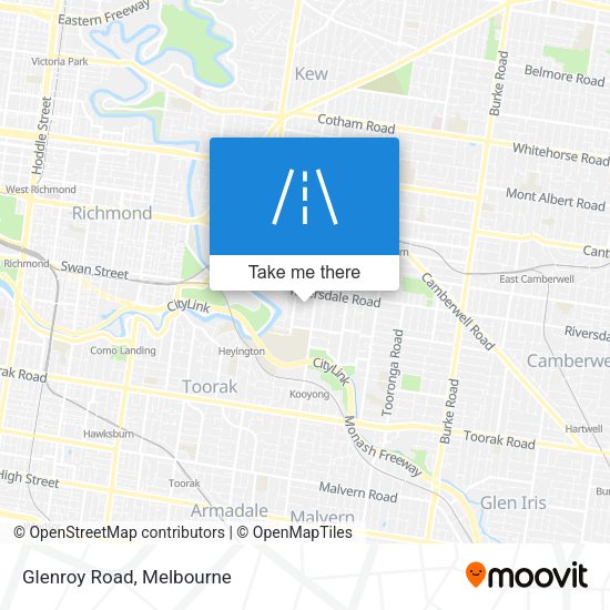 Glenroy Road map