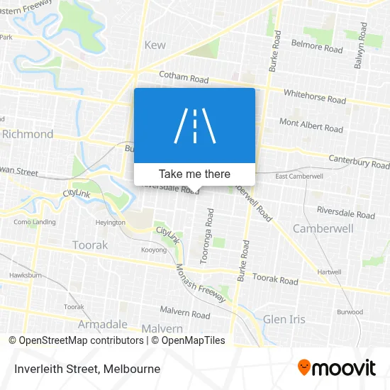 Mapa Inverleith Street